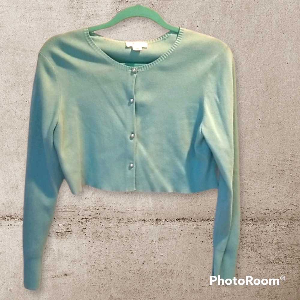 Sage Green Cropped Sweater